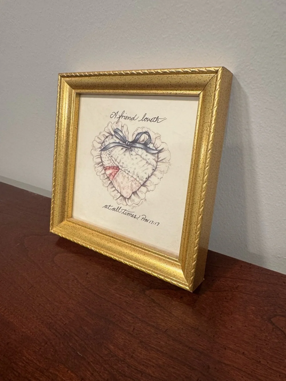Framed Art - A Friend Loveth At All Times Proverbs 17:17